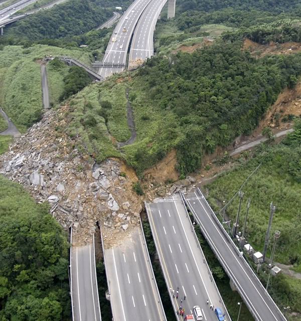 massive landslide -