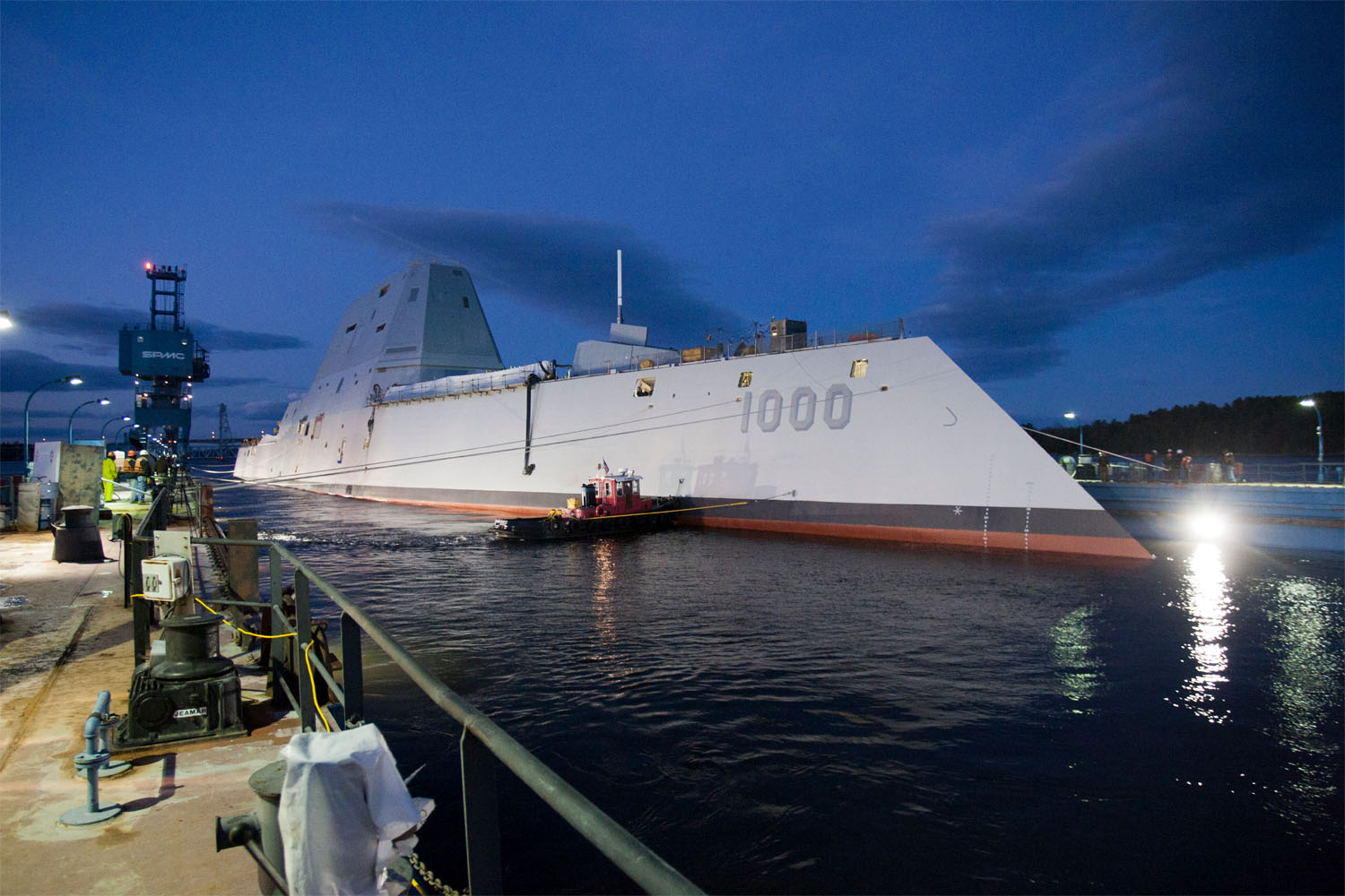 3 billion dollar, 610-foot-long USS Zumwalt Destroyer.
