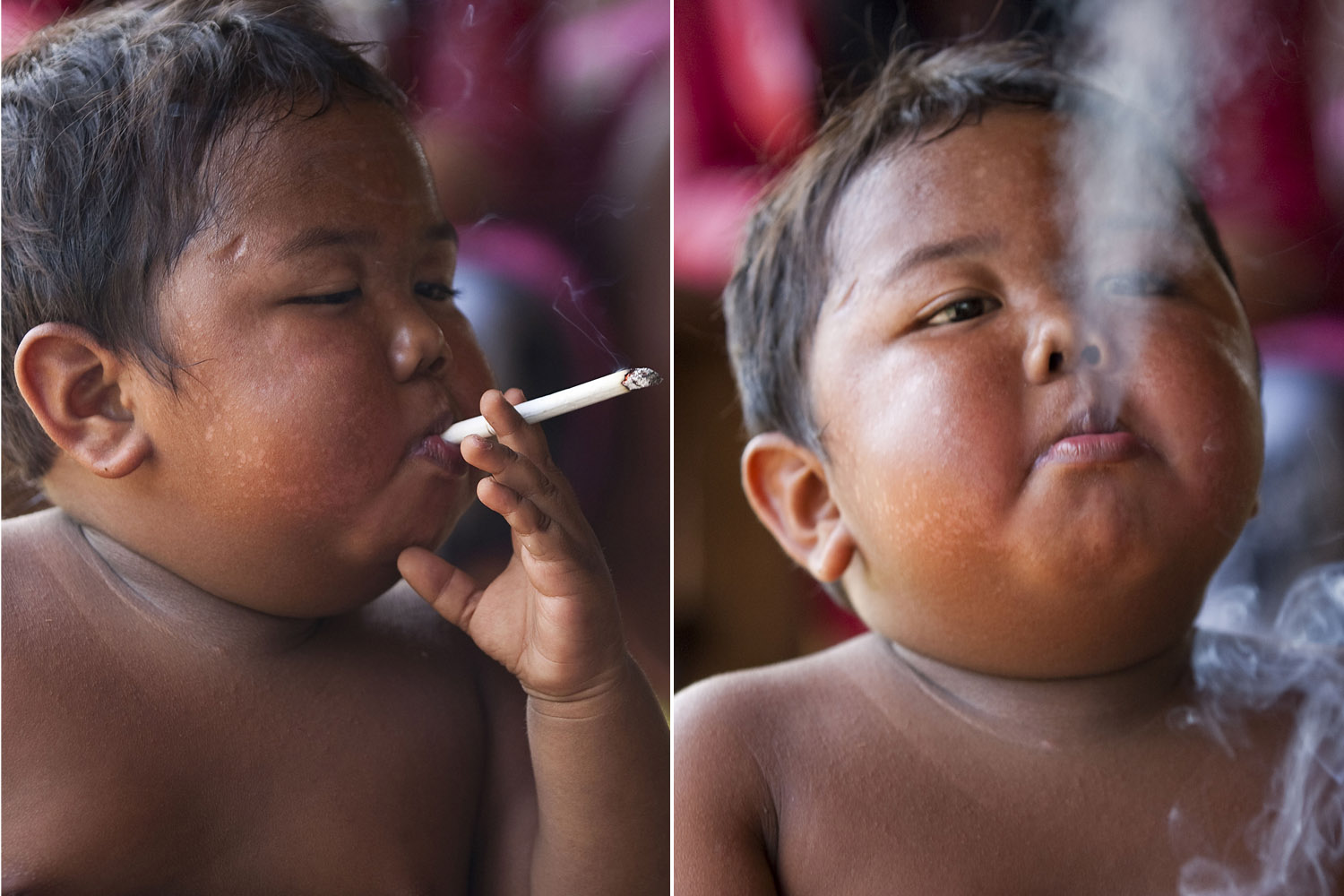 The 100 billion dollar tobacco industry in Indonesia is virtually unregulated. With grade school aged children as a prime target, it is common for males to start smoking as early as age 6.