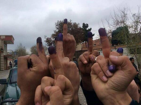 The free citizens of Afghanistan on election day with a message to the Taliban.