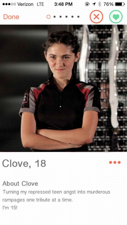 16 Hunger Games Characters On Tinder?