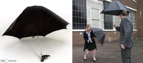 Or this umbrella which is a water gun in disguise