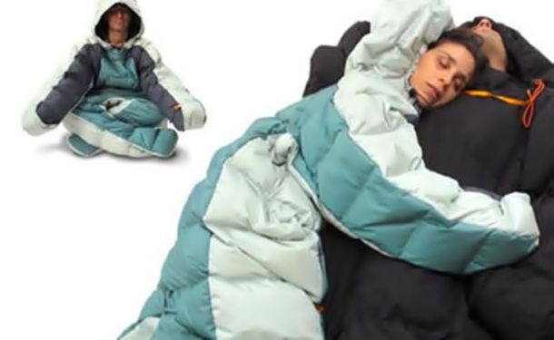 Or this sleeping bag with arms and legs that lets you snuggle up with your favorite person