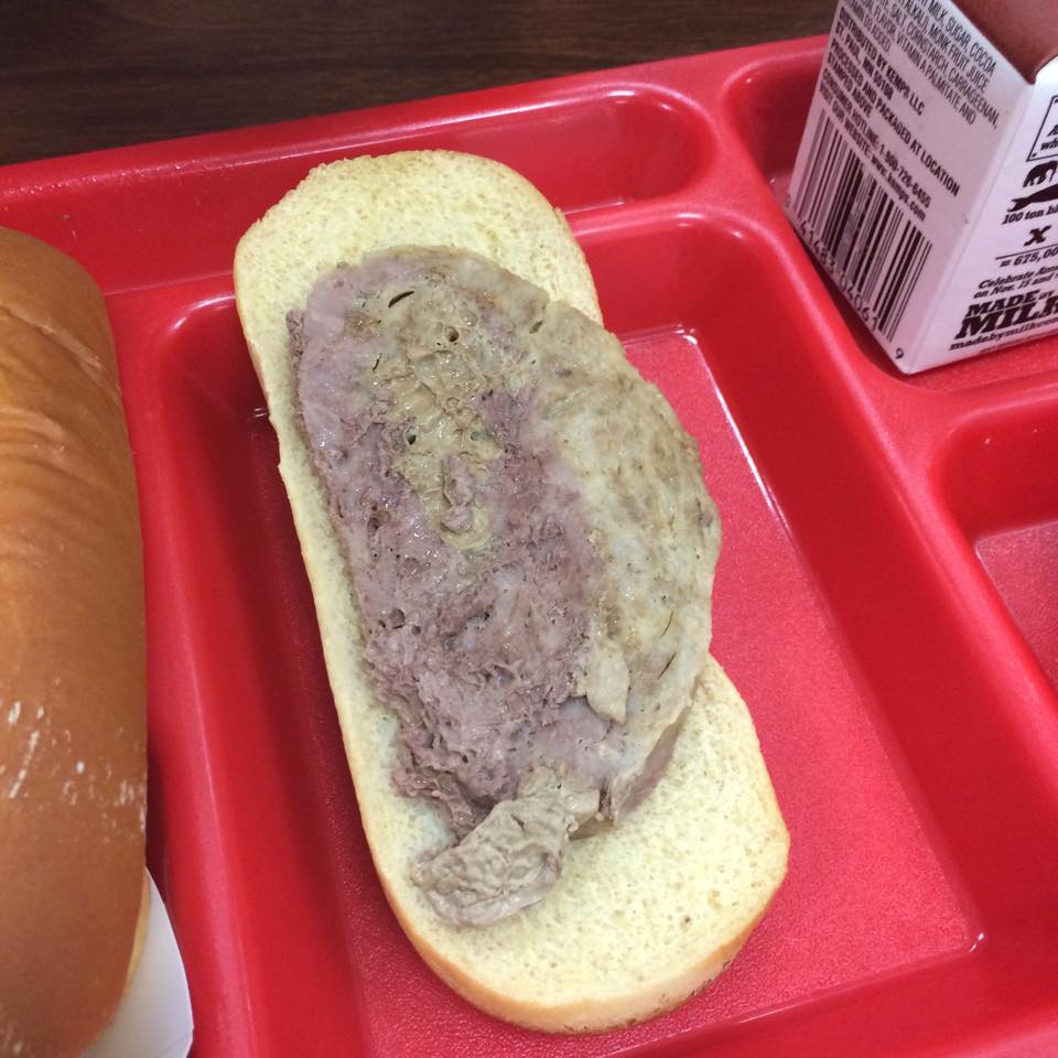 Philly cheesesteak served to school kids for lunch