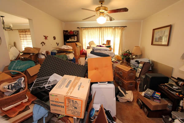 The house may need some redecorating, or the homeowner could be a serious candidate for the TV show Hoarders.
