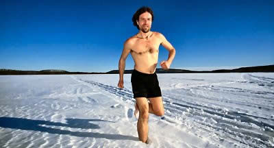 The Man Who Doesn't Feel Cold-Dutchman Wim Hof, also known as the Iceman, is the man that swam under ice, and stood in bins filled with ice. He climbed the Mt. Blanc in shorts in the icy cold, harvested world records and always stands for new challenges.

Scientists can't really explain it, but the 48-year-old Dutchman is able to withstand, and even thrive, in temperatures that could be fatal to the average person.