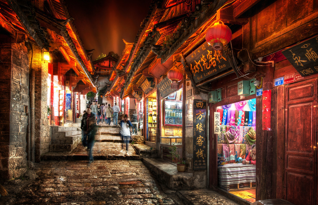 china old town night