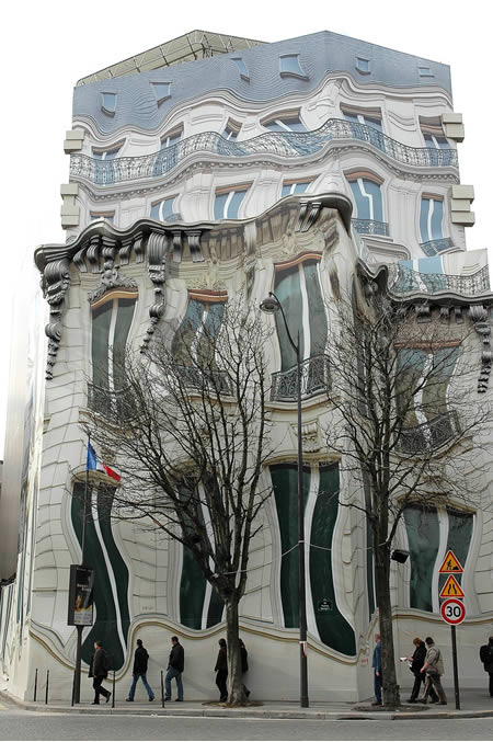 unusual building in paris