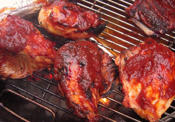 Create a delicious BBQ sauce. Mix a can of Coke with ketchup and brush over ribs or chicken