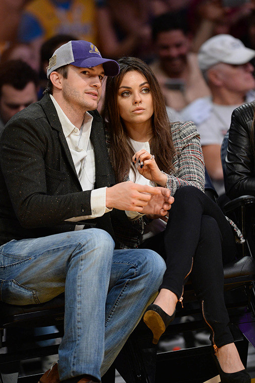Ashton Kutcher and Mila Kunis & baby girl WYATT ISABELLE
That '70s Show co-stars Mila Kunis and Ashton Kutcher weren't satisfied with the name they had initially chosen for their daughter, Wyatt Isabelle. Ashtobn revealed the name came to them during a joke discussion at a Lakers game.