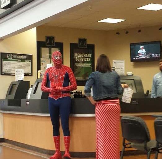 Even Spiderman needs bank loans sometimes