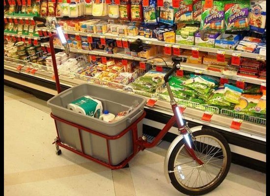 Few of the advantages of conventional shopping carts with ten times the hassle!