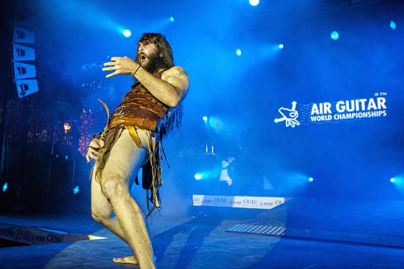 Air Guitar World Championships-The world’s top air guitarists will gather in Oulu, Northern Finland for the 19th time this August.