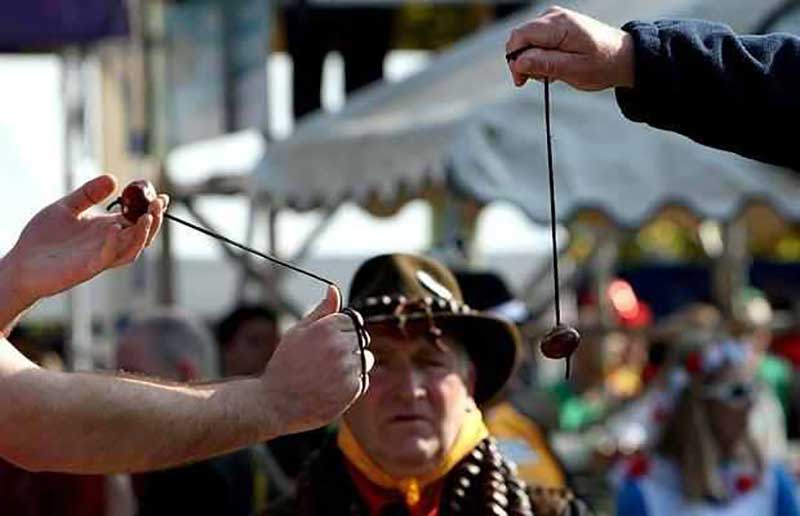 The World Conker Championships-More from the other side of the pond. In this epic challenge, competitors must swing a conker (the seed of the horse chestnut tree) on the end of a string. The goal is to smash your opponents conker to smithereens. A fall school yard classic in the UK.