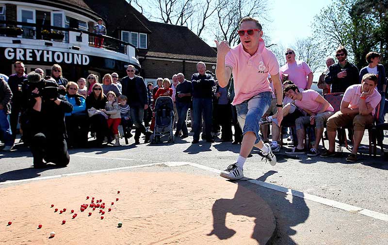 The World Marbles Championship-This ancient competition is held annually on Good Friday at the Greyhound pub near London.