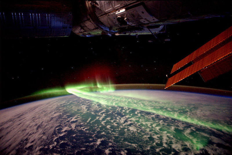 The northern lights from space