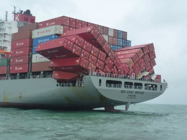 container ship fail