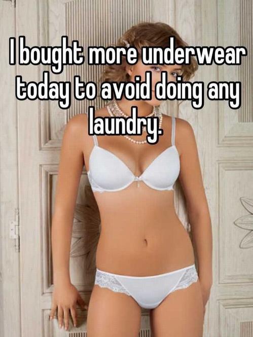 lingerie - I bought more underwear today to avoid doing any laundry