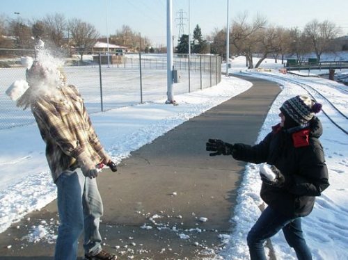 snowball fight funny