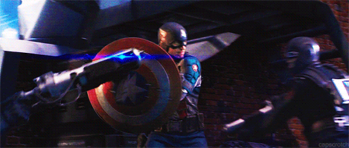 Captain America's shield can only be damaged on a molecular level because it's made of an adamantium/vibranium alloy.