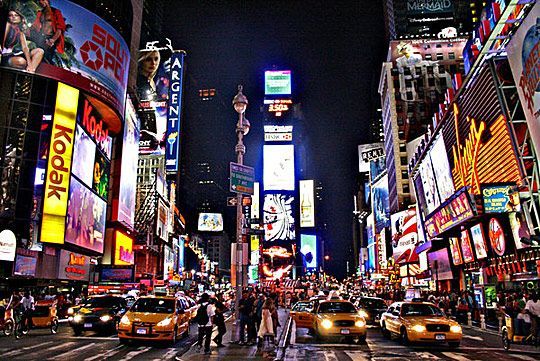 new york times square at night - Memaid Kodak