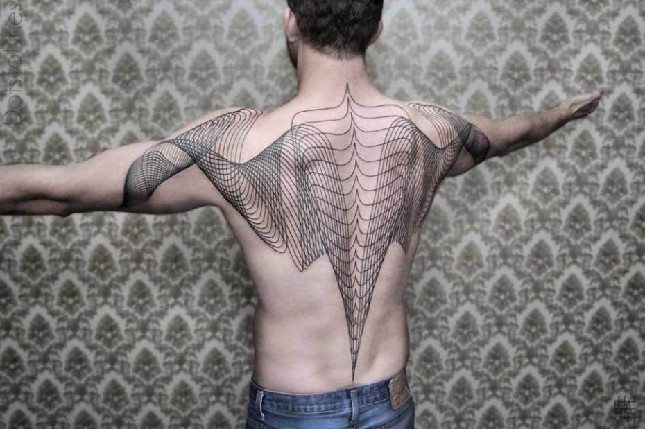 geometric line tattoo