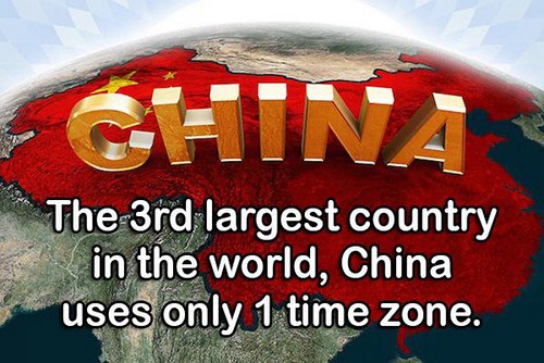 world - The 3rd largest country in the world, China uses only 1 time zone.