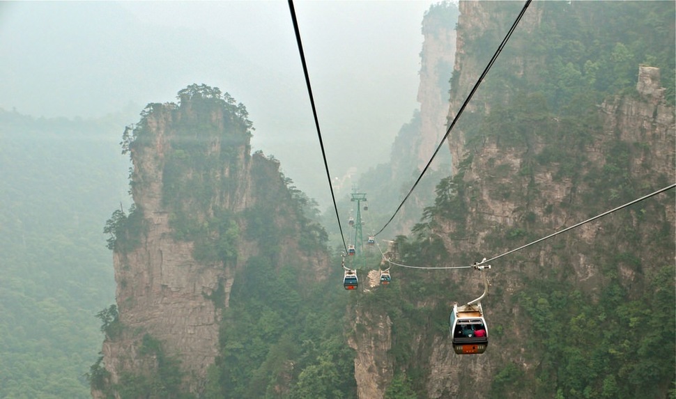 The Walk of Faith is a glass walkway built on the side of the 4700 foot tall Zhangjiajie Tianmen. You arrive by cable car, and as long as you don’t suffer from vertigo, the leisurely stroll is an unforgettable experience.