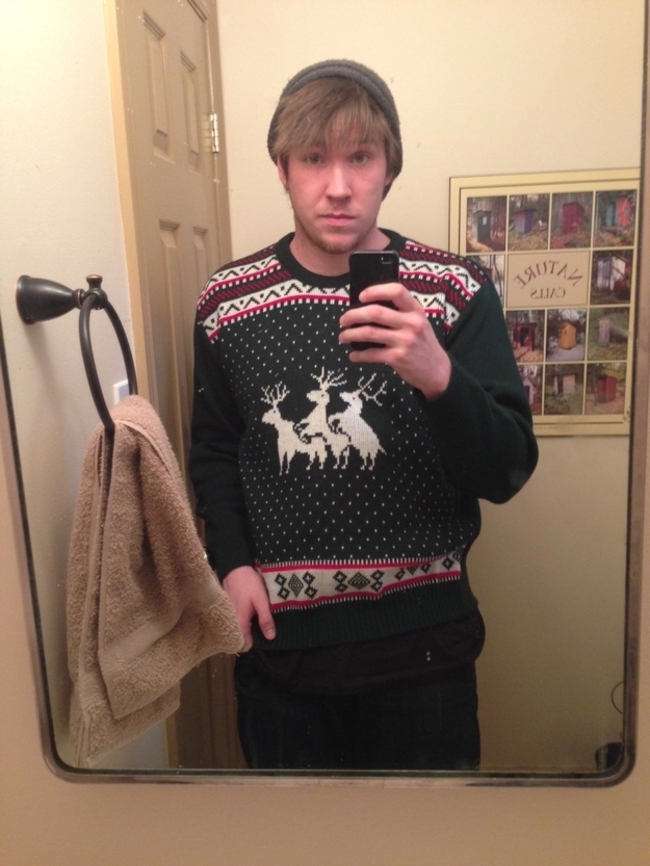 "Great, another handmade Christmas sweater. Thanks mom."