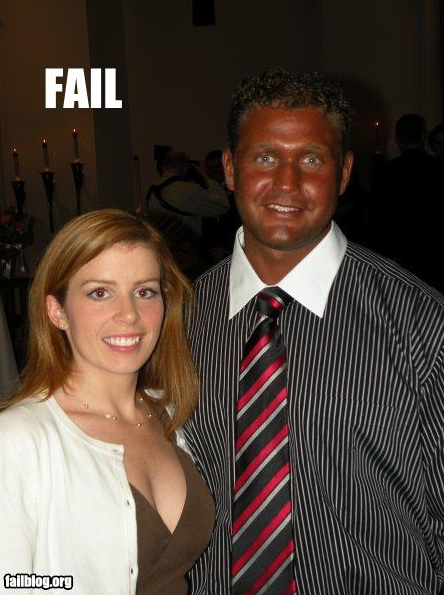 white people dark tan - Fail failblog.org