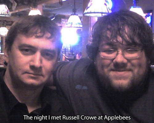 people who think they met celebrities - The night I met Russell Crowe at Applebees
