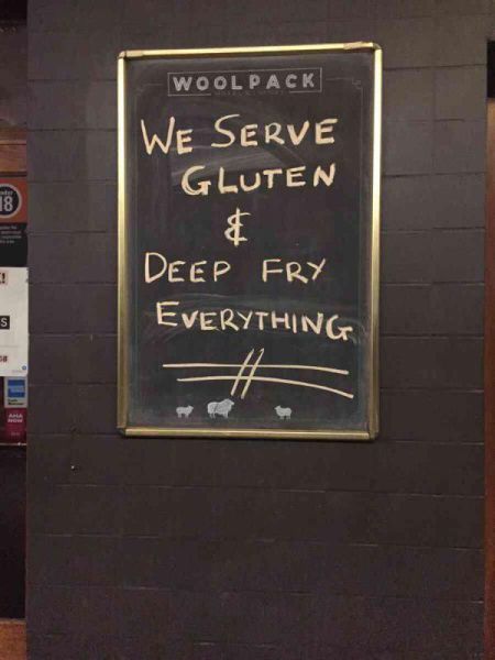 Pub - Woolpack We Serve Gluten 100 Deep Fry Everything