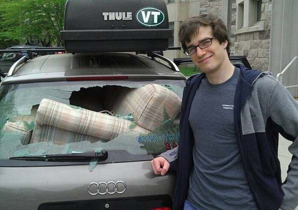 fitting a couch in a car