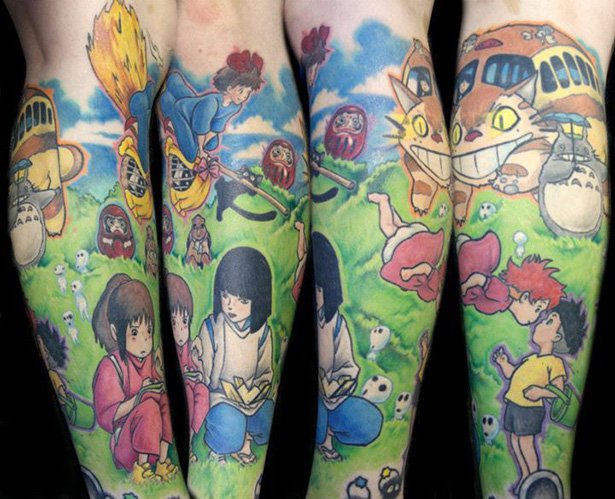 miyazaki tattoo sleeve