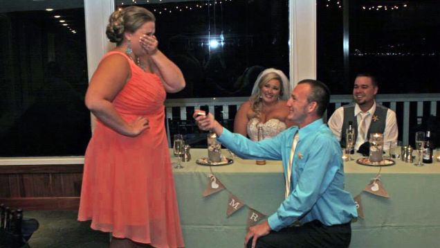 guy proposes at wedding