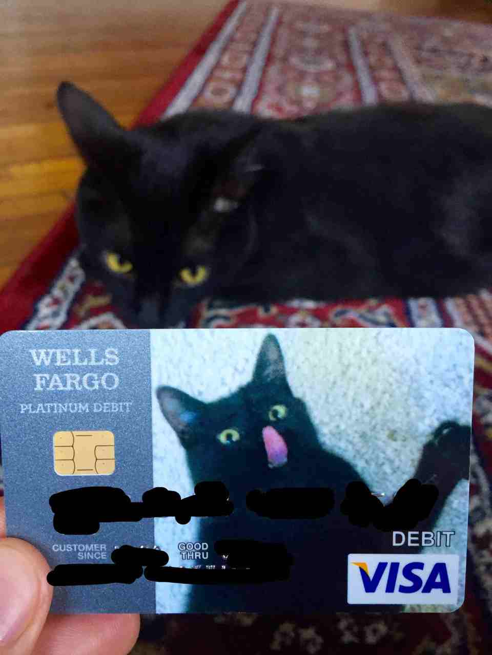 funny debit card - Wells Fargo Platinum Debit Debit Customer Since Good Thru Visa