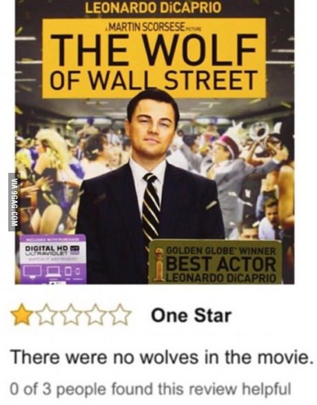 wolf of wall street blu ray - Leonardo Dicaprio Martin Scorsese The Wolle Via 9GAG.Com Digital Mod Golden Globe Winner Best Actor Leonardo Dicaprio Www One Star There were no wolves in the movie. 0 of 3 people found this review helpful