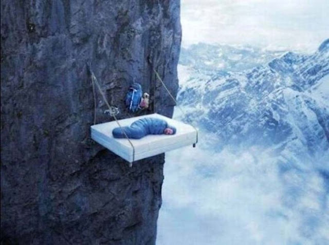 top view extreme camping