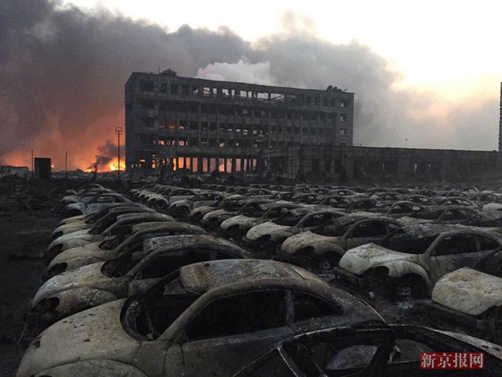 aftermath of china explosion -