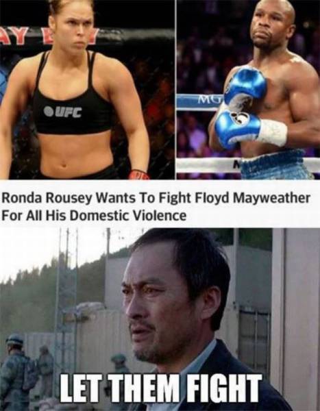 fallout 4 creatures meme - Mg Ufc Ronda Rousey Wants To Fight Floyd Mayweather For All His Domestic Violence Let Them Fight