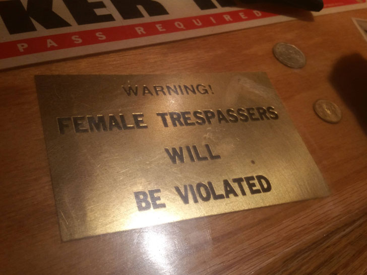 floor - Pass Required Warning! Female Trespassers Will Be Violated