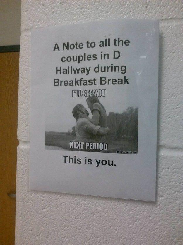 Whoever this teacher is deserves a high five for hating on all the overly-attached couples