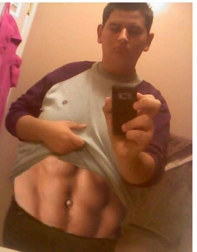 And I'm totally drooling over this guy's hard-earned... wait, are those the same abs
