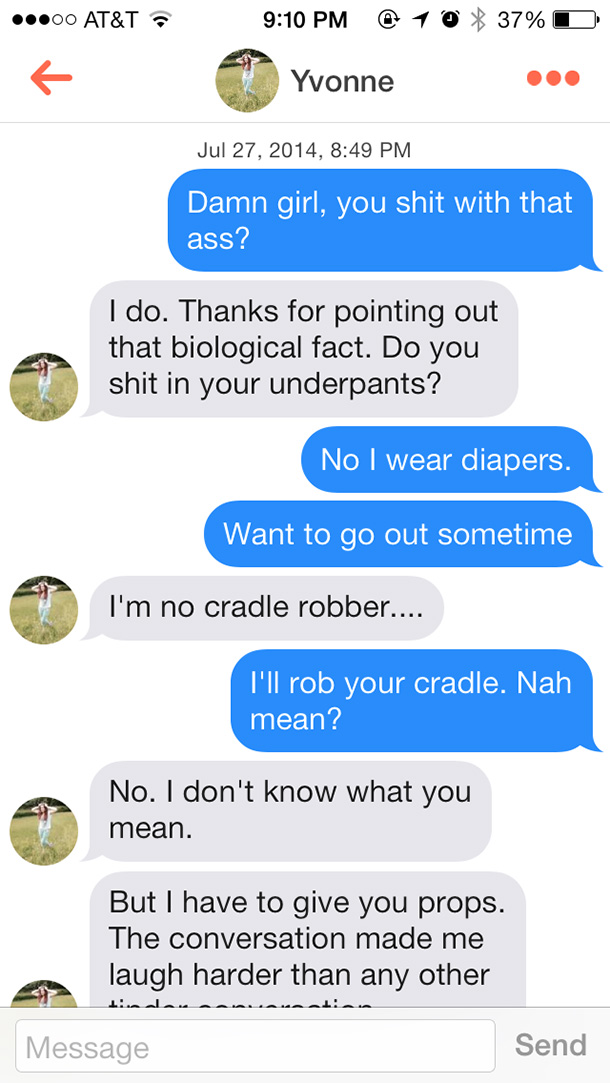 Dirty tinder pick up lines