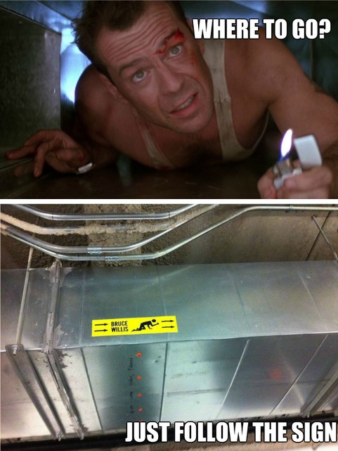 bruce willis photo die hard - Where To Go? Just The Sign