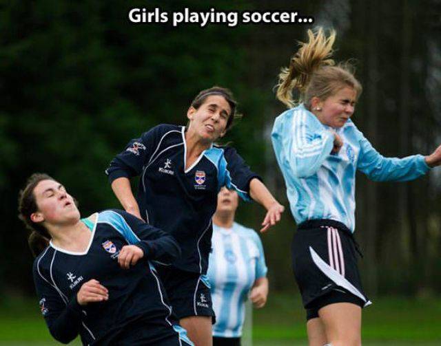 girls soccer vs guys soccer - Girls playing soccer...