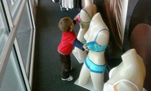 kid mannequin touch