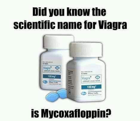 cool scientific name for viagra - Did you know the scientific name for Viagra 100 Viagra 100 mg is Mycoxafloppin?
