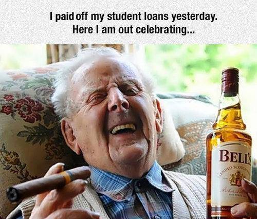 cool random finally paid off student loans - I paid off my student loans yesterday. Here I am out celebrating... Beli Com