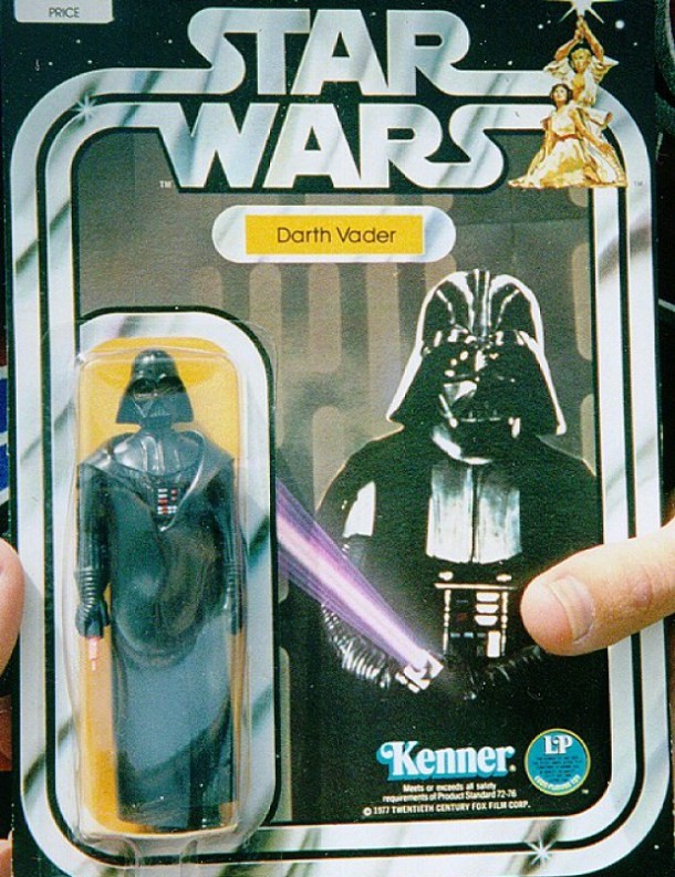 1978 Telescopic Light Saber Darth Vader, price: $6,000...Originally sold for just $2.49, the first set of these 1978 Star Wars figures were discontinued because the light saber extended and this was found to be an undesirable trait. As only a few hundred pieces of this Kenner version of Darth Vader were actually manufactured, the figure is now worth up to $6,000.
